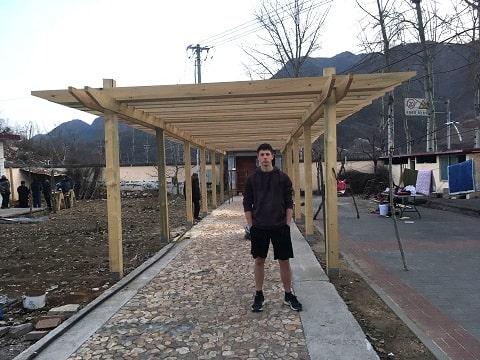 3rd place winner Micah Dieterle built an arboretum for a retirement home in China.
