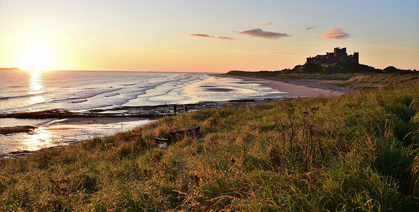 Bamburgh Castle is a must stop during a road trip in Northumberland.