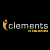 Clements white gold logo icon.