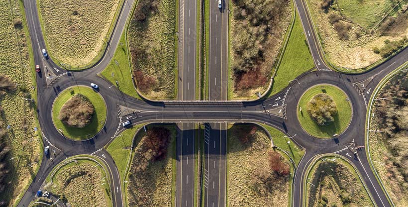 Roundabouts in Ireland go clockwise.
